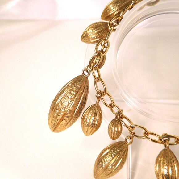 18K Gold Plated Cocoa Pod Bracelet - Picture 2 of 4